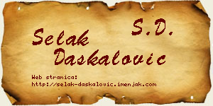 Selak Daskalović vizit kartica